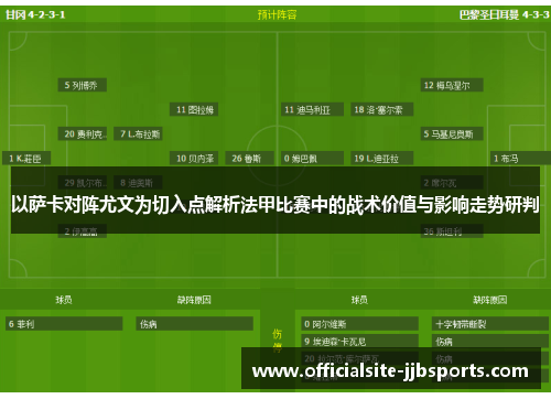 以萨卡对阵尤文为切入点解析法甲比赛中的战术价值与影响走势研判 以萨卡对阵尤文为切入点解析法甲比赛中的战术价值与影响走势研判